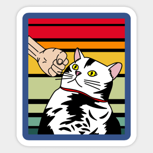 Best Retro Cat Owner Of All Time Sticker